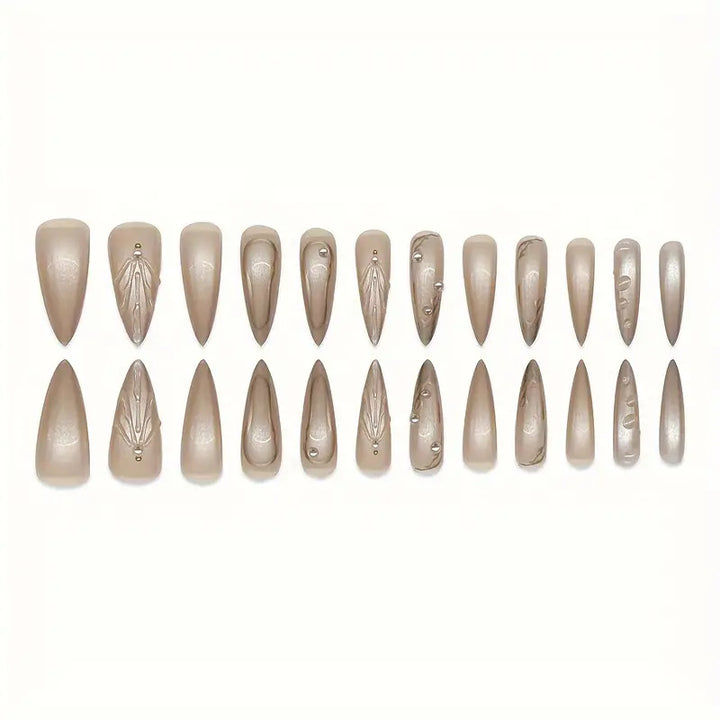 Premium Sculpted Press-On Nail Art Bowlift