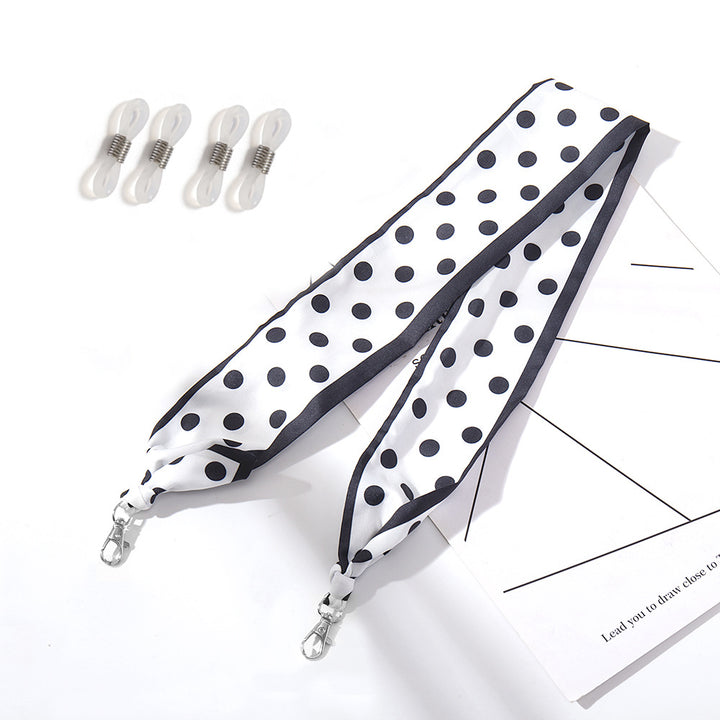 Fashionable fabric mask holder with floral motifs Bowlift