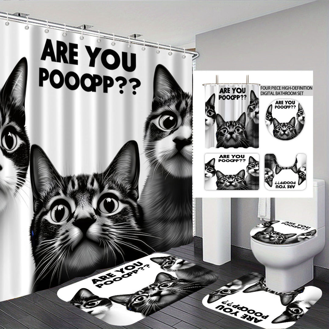 Cartoon Lamb-Themed Bathroom Décor Set Bowlift