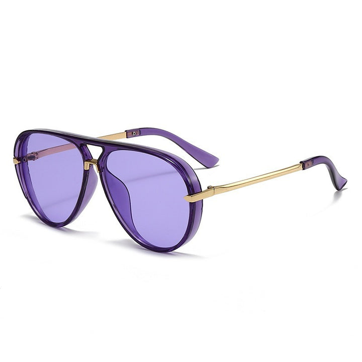 Women Pilot Sunglasses with Modern Metal Frame and UV Protection Bowlift