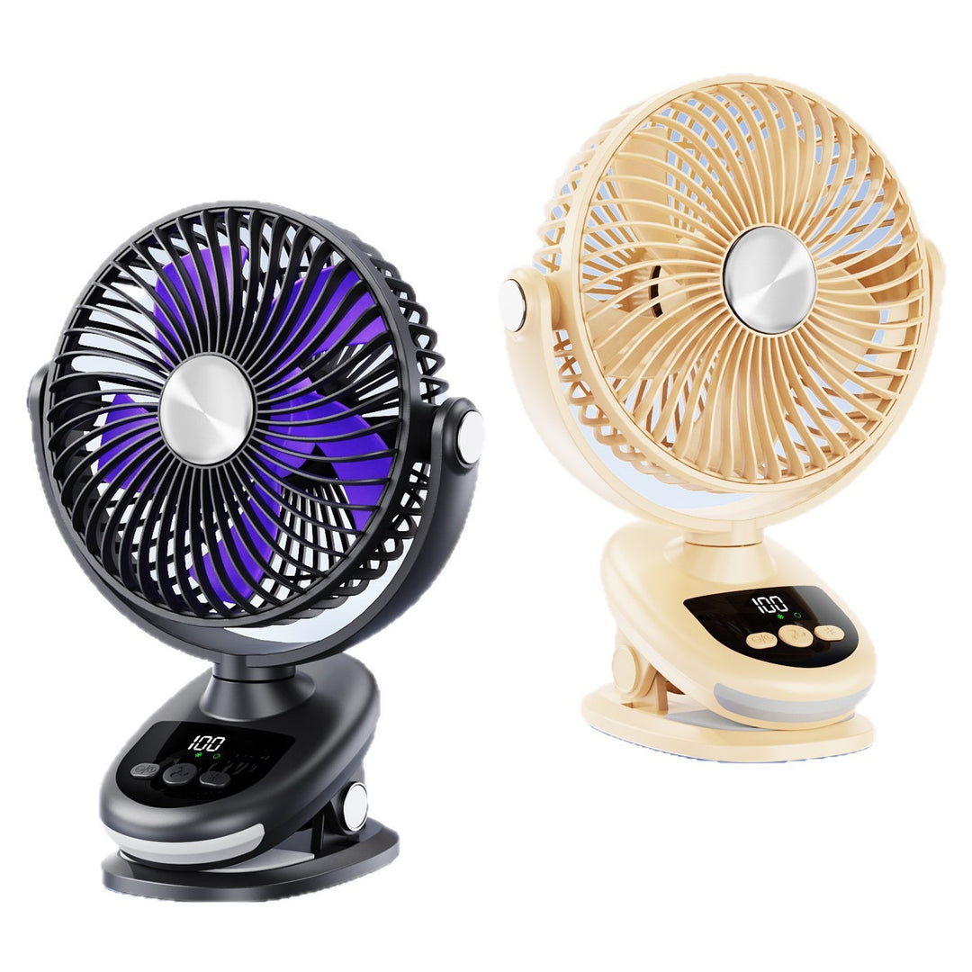 Unisex Portable Table Fan with LED Display and Touch Control Bowlift