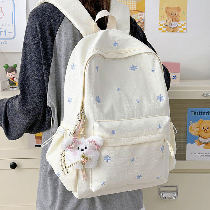 Adorable Soft Fabric Embroidered Backpack