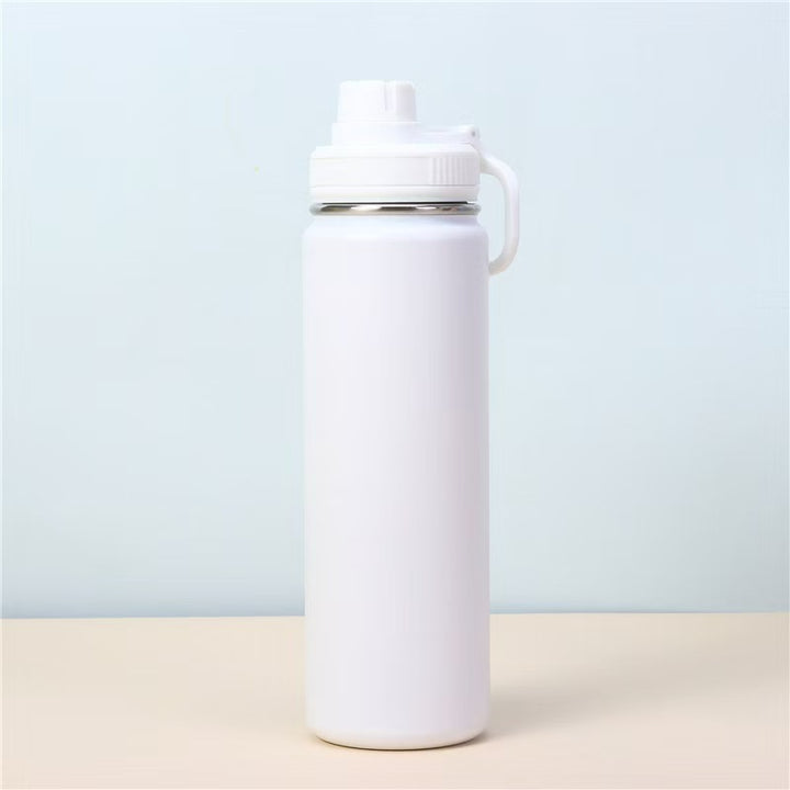 Insulated Vacuum Stainless Steel Water Bottle with Flip Straw and Carry Handle Bowlift
