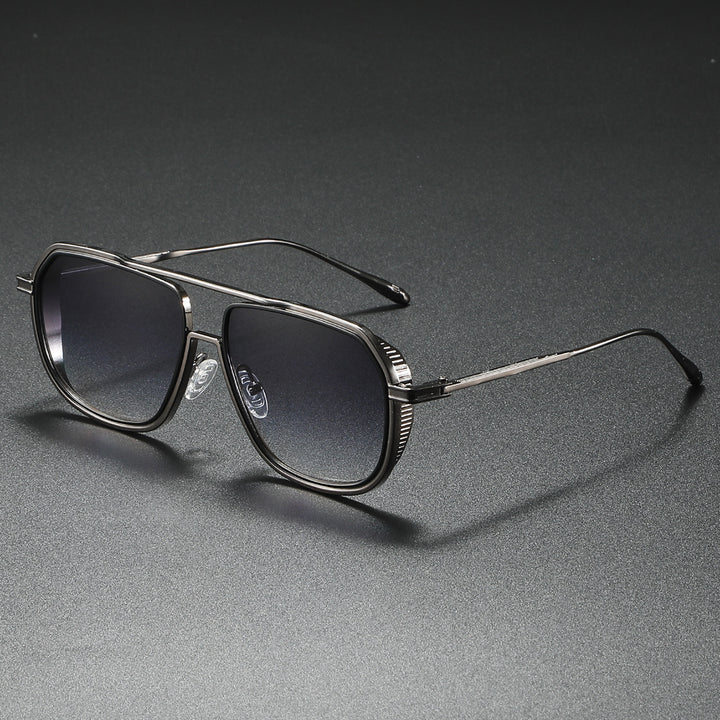 Women's Elegant Sunglasses with Angular Metal Frame Bowlift