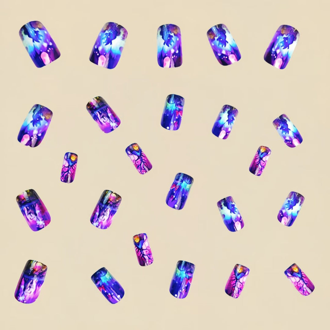 Artful 3D Nail Tips with Fantasy Worlds Bowlift