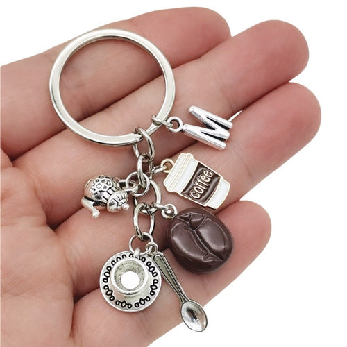 Keychain with charm and coffee motif Bowlift