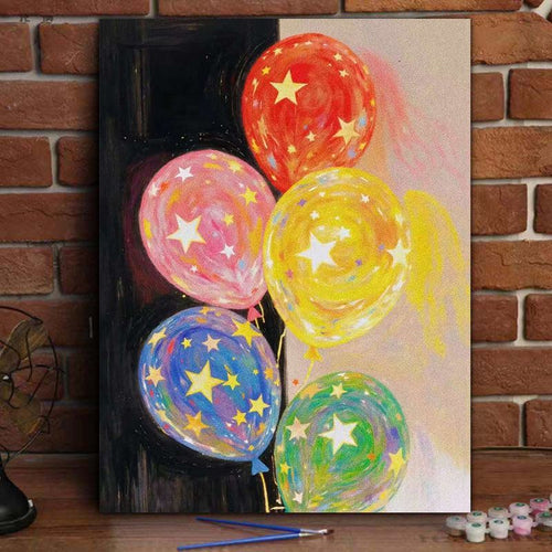 Colorful Balloon-Themed Canvas Art Print Bowlift