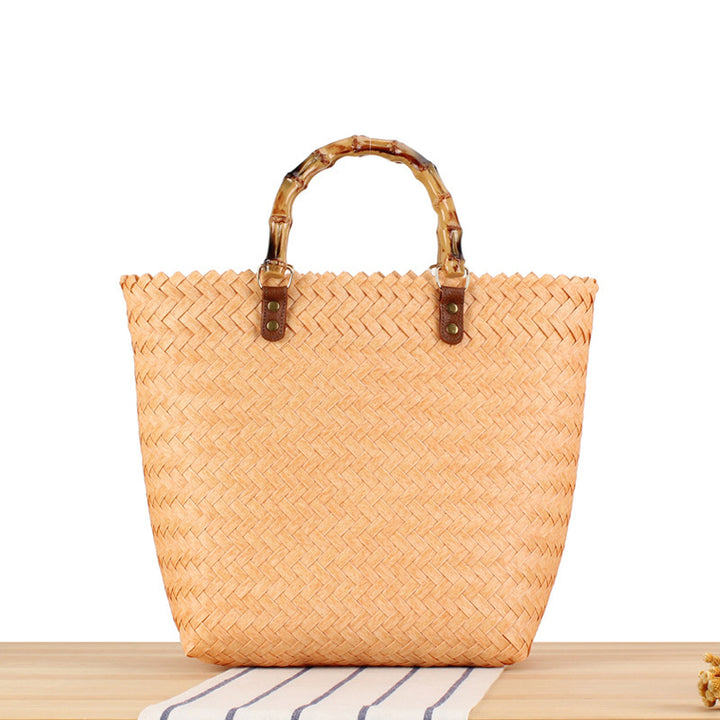 Stylish shopping bag made of braided natural material Bowlift