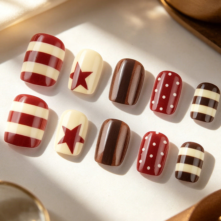 Festive Geometric Nail Art Set Bowlift