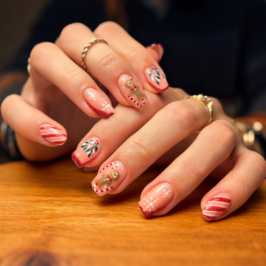 Festive Holiday Nail Art Set Bowlift