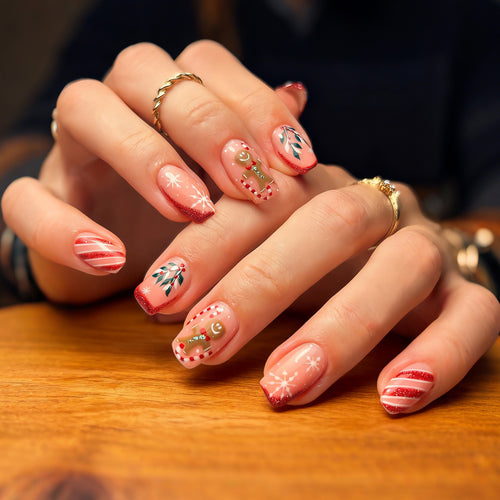 Festive Holiday Nail Art Set Bowlift
