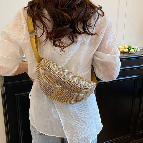Shimmering Rhinestone-Embellished Fanny Pack Bowlift