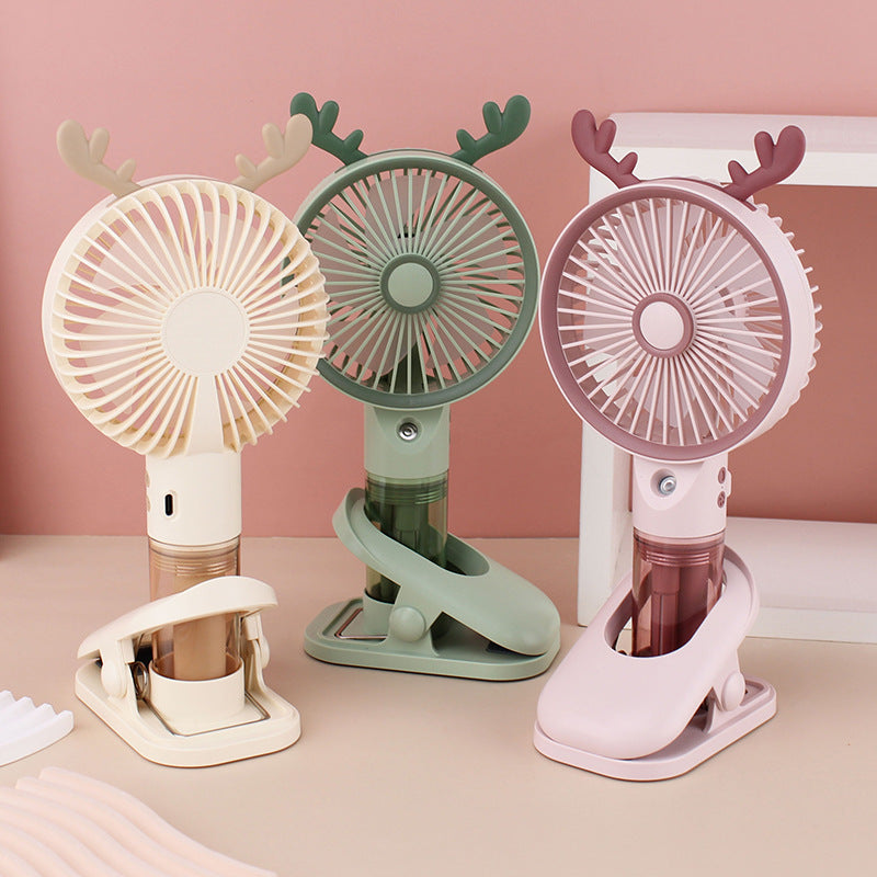 Women's Portable Cooling Fan with Water Mist Bowlift