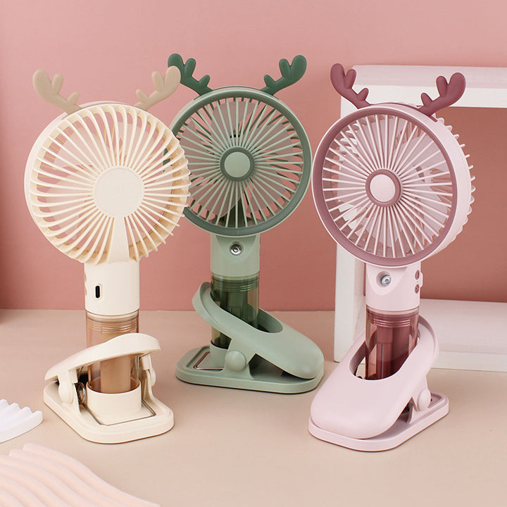 Women's Portable Cooling Fan with Water Mist Bowlift