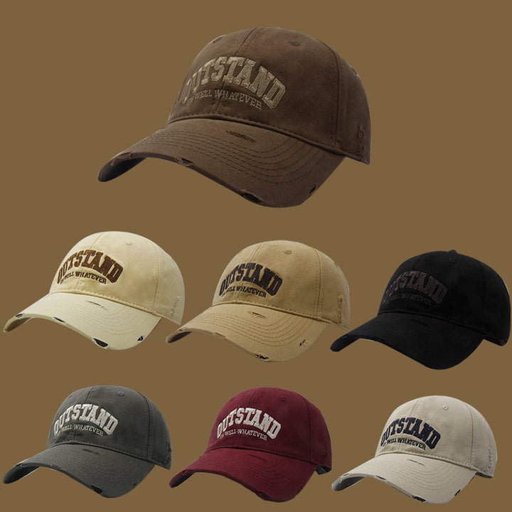 Unisex Distressed Casual Cap Bowlift