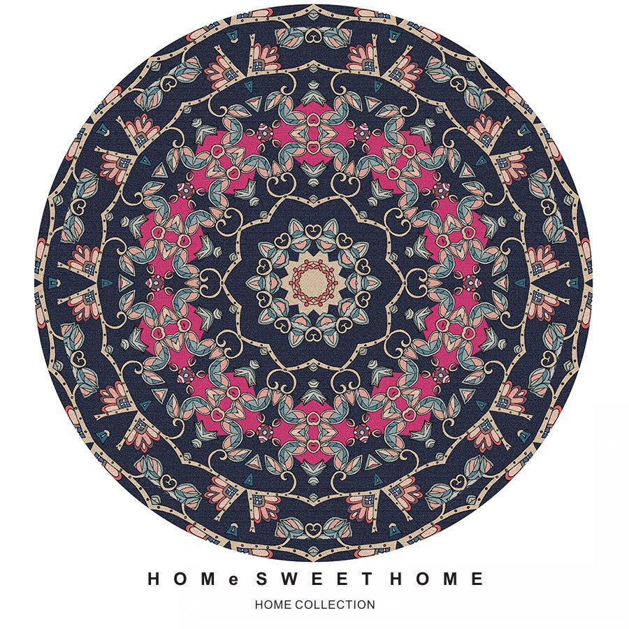 Vintage-Inspired Round Rug