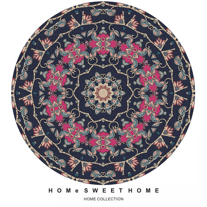 Vintage-Inspired Round Rug