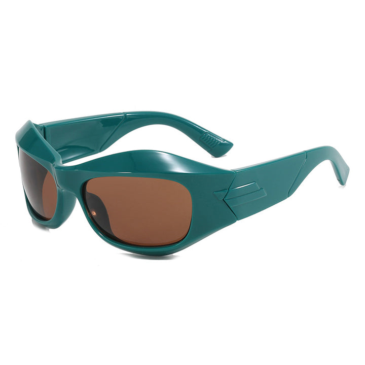 Women Retro Sunglasses in trendy Shield design Bowlift