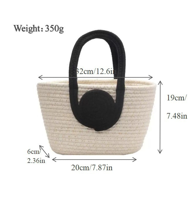 Handmade basket bag with innovative handle Bowlift