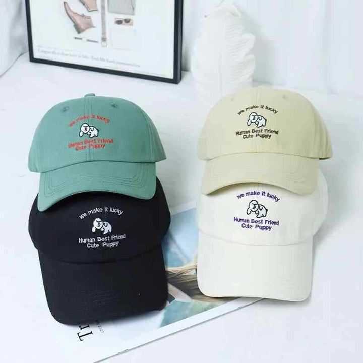 Women's Casual Embroidered Cotton Cap Bowlift