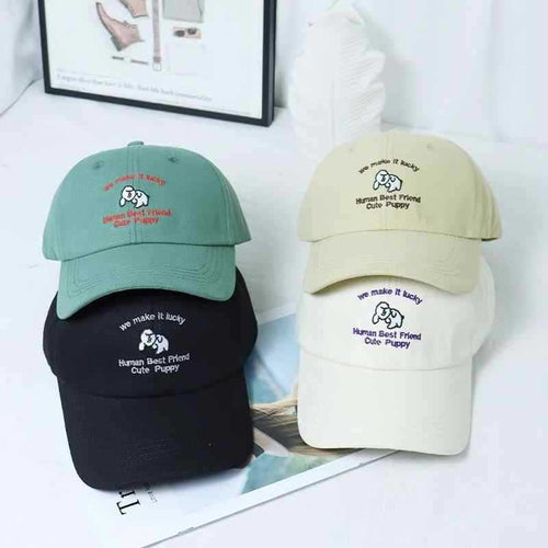 Women's Casual Embroidered Cotton Cap Bowlift