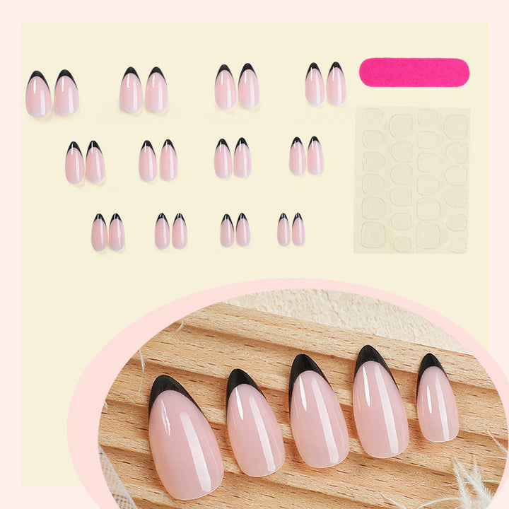 Elegant Pointed Press-On Nail Art Set Bowlift