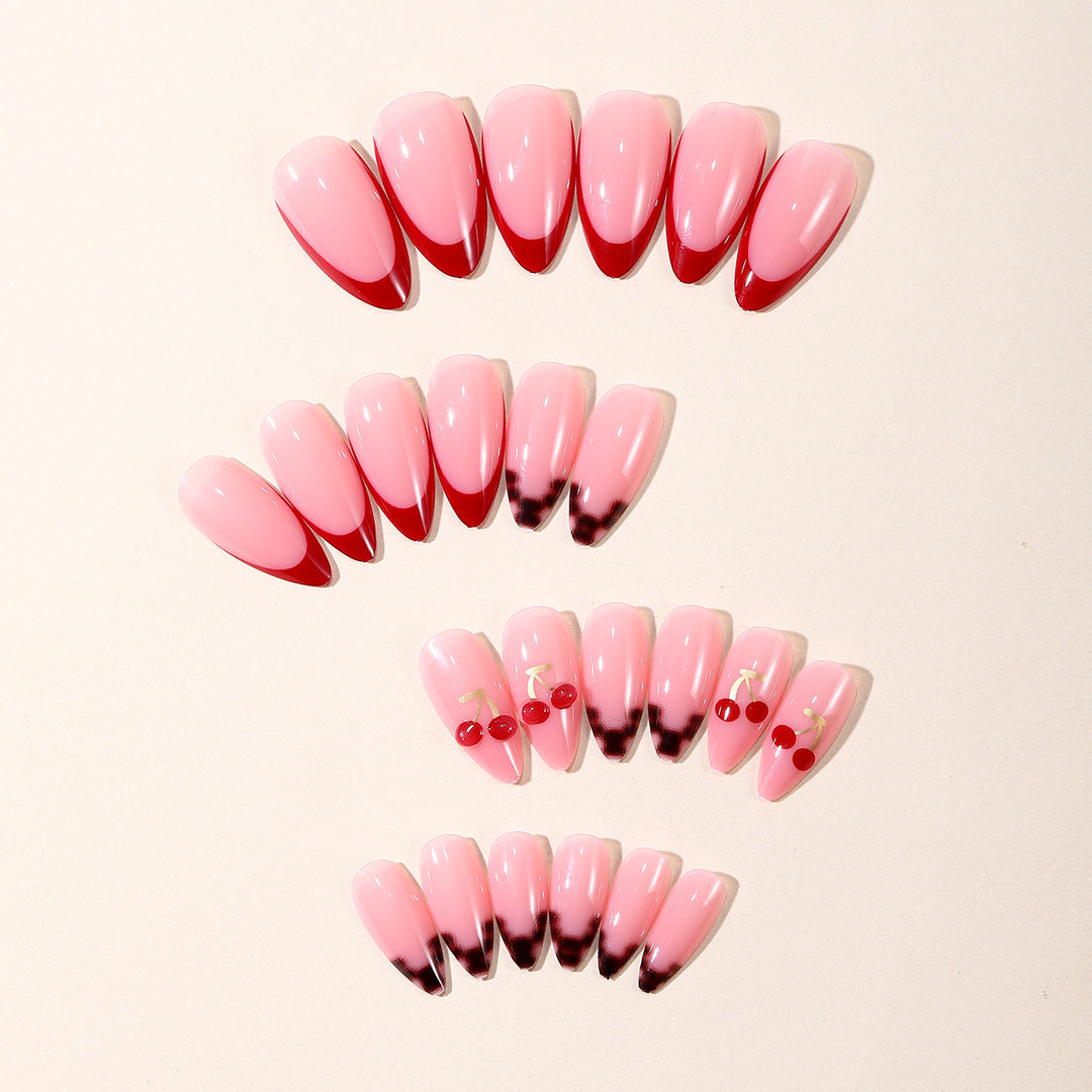 Trendy French Tip Nail Art Set Bowlift