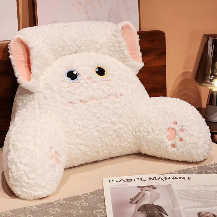 Plush back support cushion in cat design Bowlift
