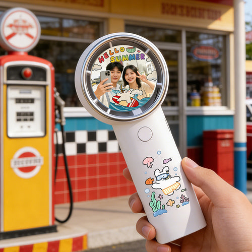 Portable Cartoon-Themed Handheld Fan Bowlift