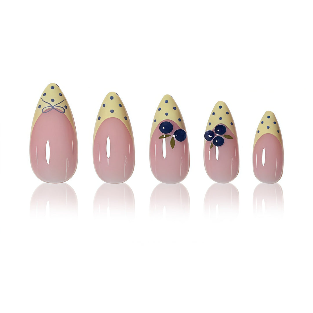 Elegant Floral Themed Press-On Nail Extensions Bowlift