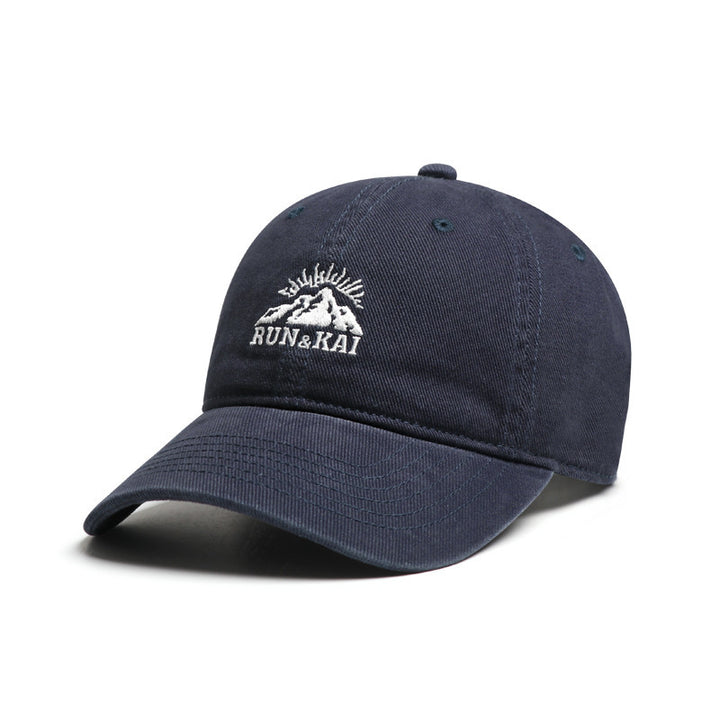 Men's Casual Distressed Embroidered Cap Bowlift