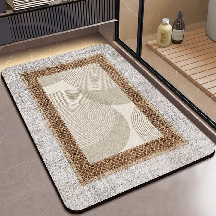 Textured Geometric Bath Mat Bowlift