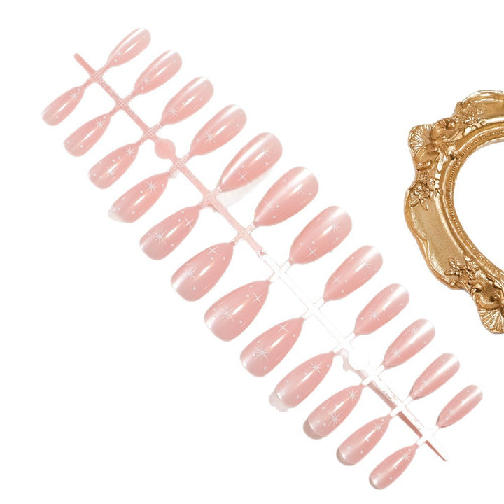 Premium Glittery Long Press-On Nails Bowlift