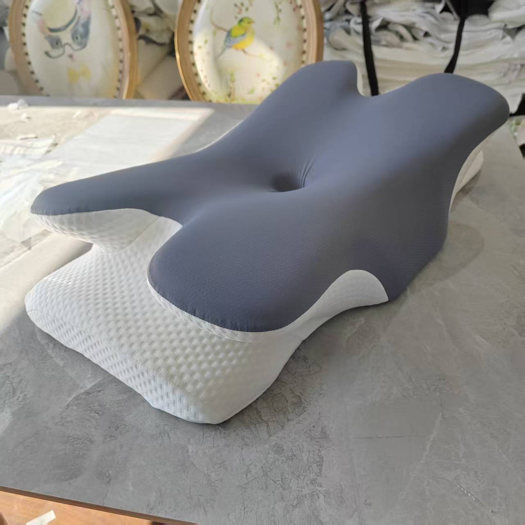 Ergonomic contour pillow with cooling surface Bowlift