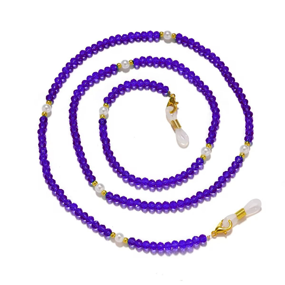 Elegant Crystal Beaded Eyewear Chain Bowlift