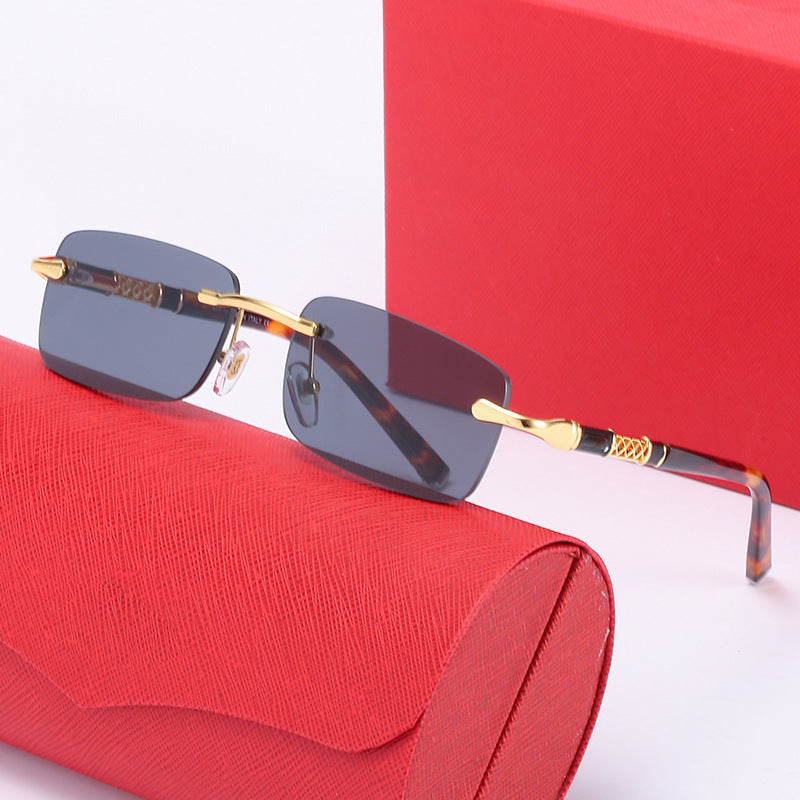 Women's elegant square sunglasses with luxury metal frame Bowlift