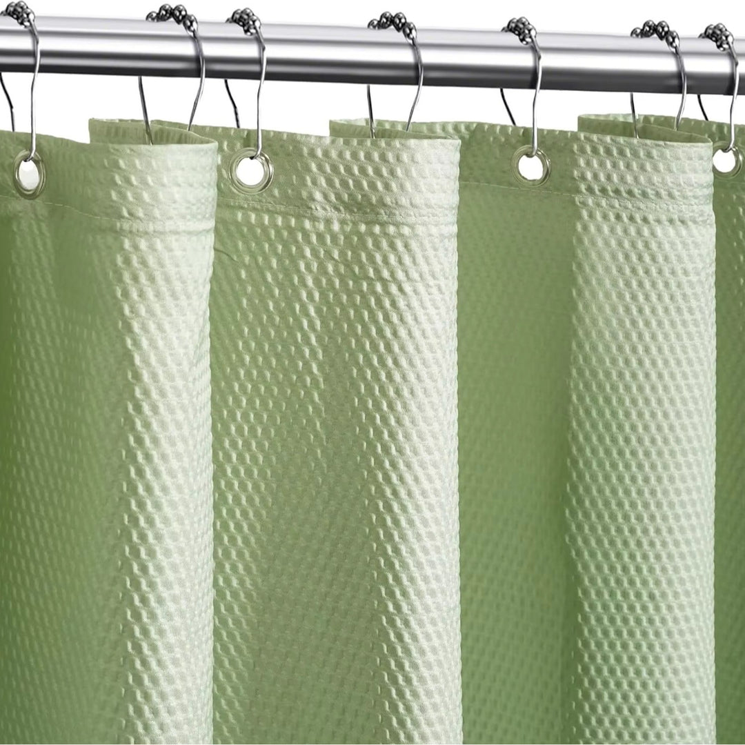 Textured Fabric Shower Curtain Bowlift