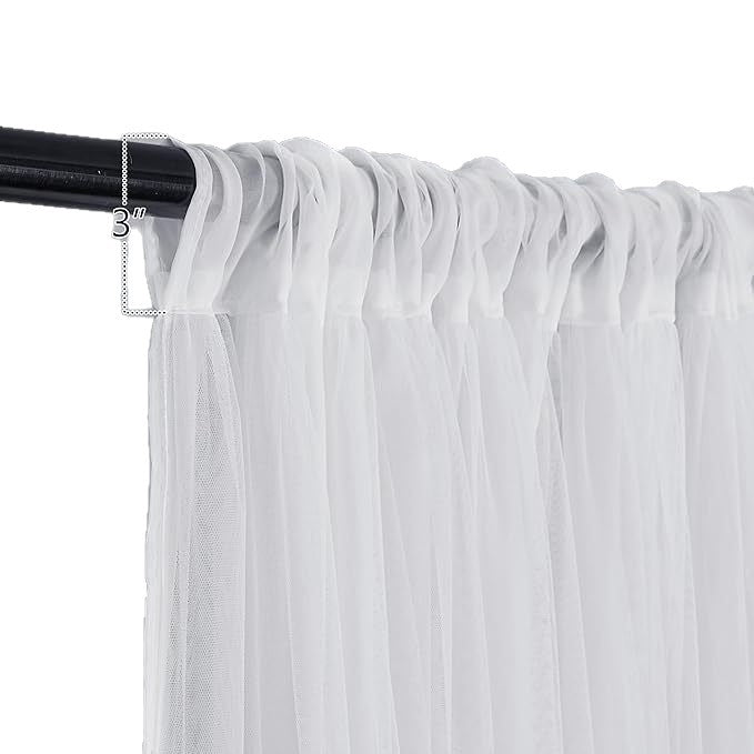 Elegant Sheer Curtain Panels with Rod Pocket Design Bowlift