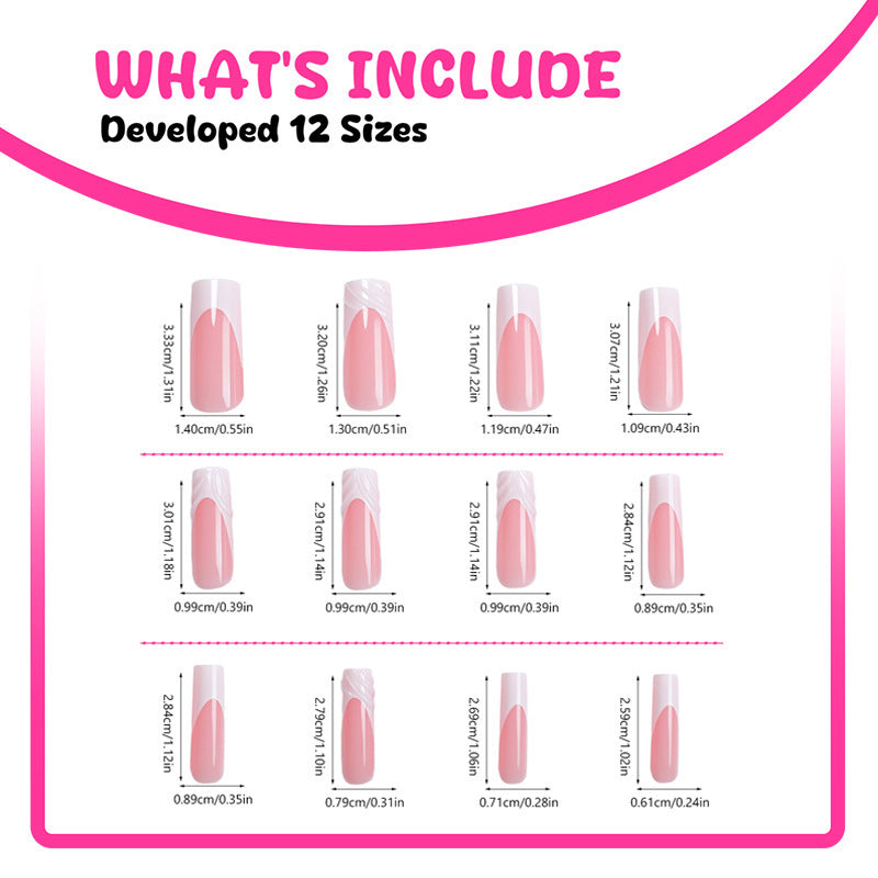 Artificial nail design with elegant 3D pattern Bowlift