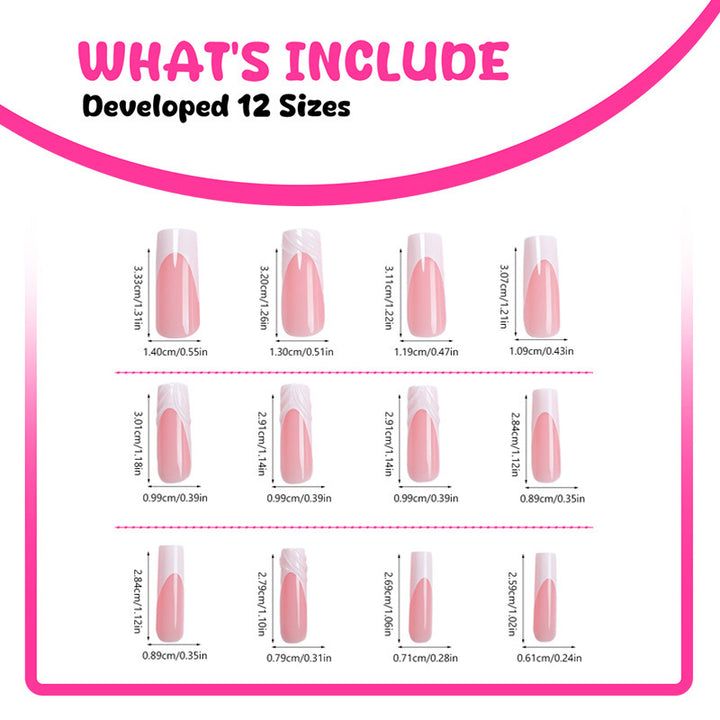 Artificial nail design with elegant 3D pattern Bowlift