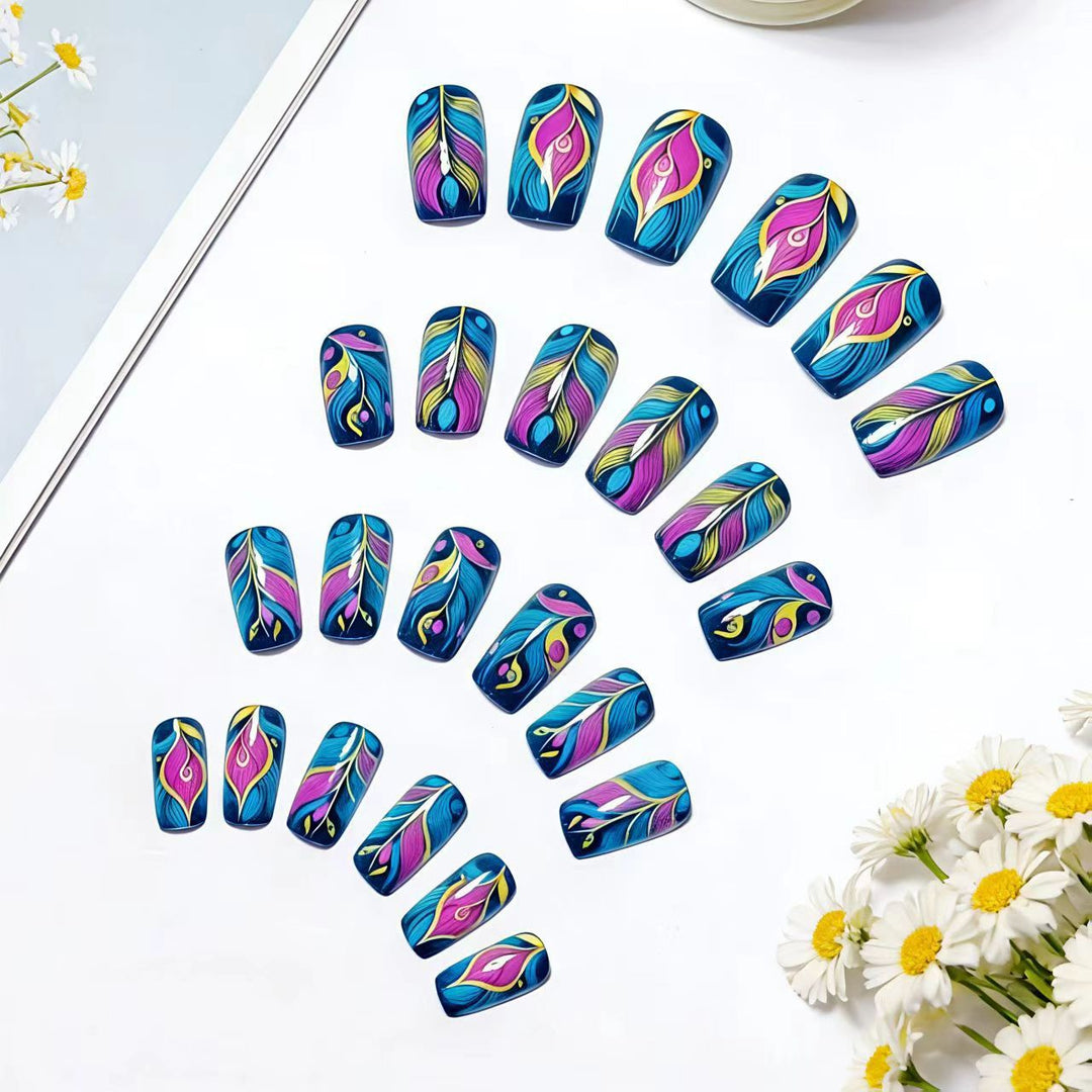 Feather-Inspired Art Nail Wraps Bowlift