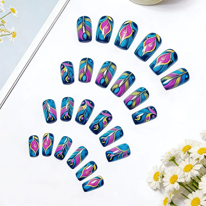 Feather-Inspired Art Nail Wraps Bowlift
