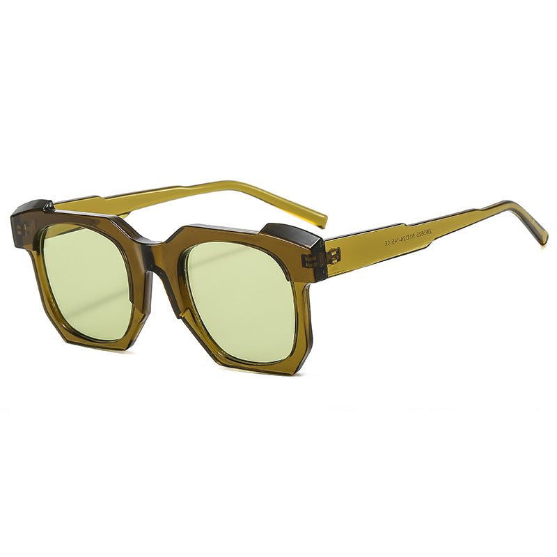 Women's fashionable sunglasses in square design with contrasting frame Bowlift