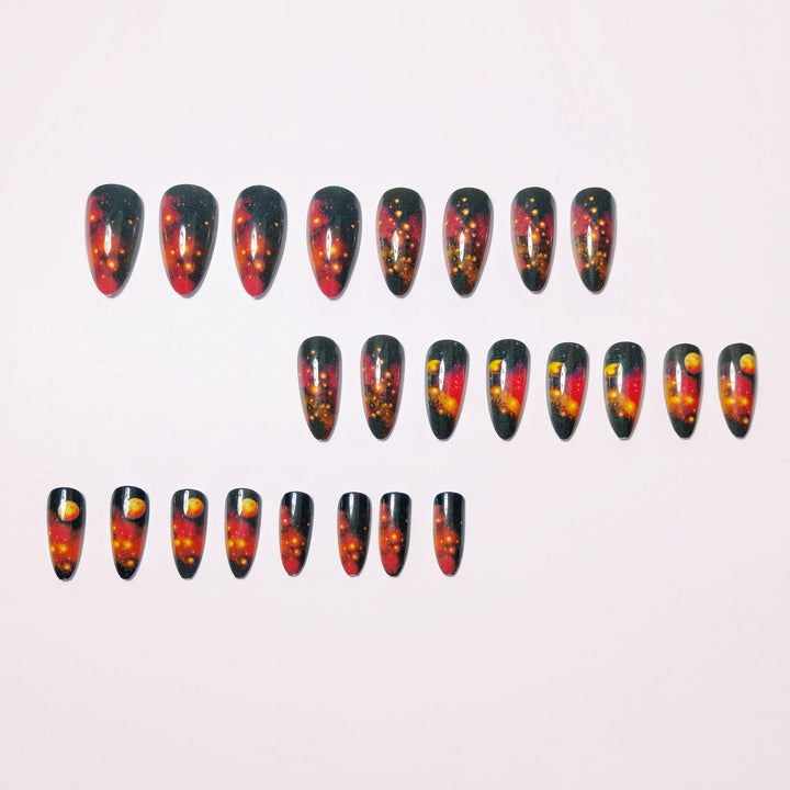 Galactic art nails with 3D planet motif Bowlift