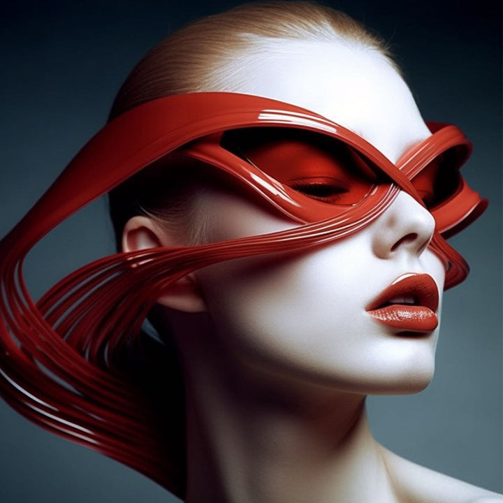 Women extraordinary sunglasses with curved design Bowlift