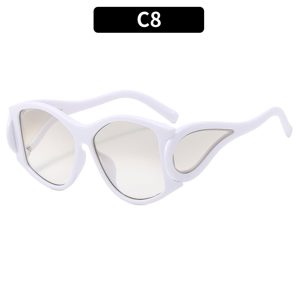 Fashion-Forward Geometric Shield Sunglasses