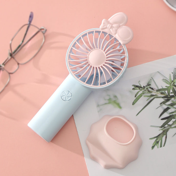Ladies Portable Hand Fan with Playful Design Bowlift