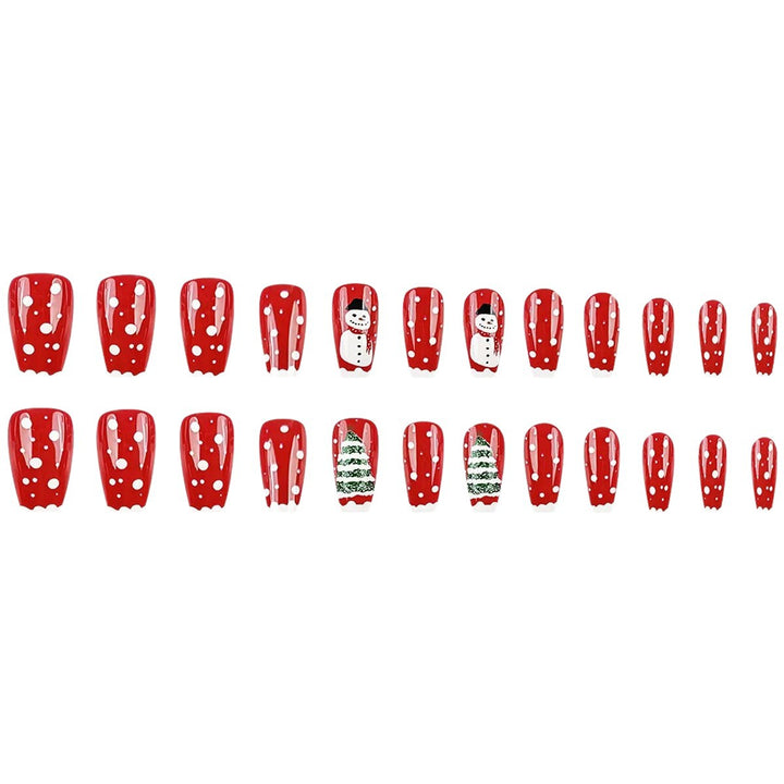 Artificial nail set with festive Christmas designs Bowlift