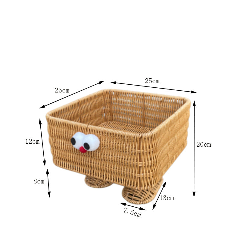 Cute Animal Face Storage Basket Bowlift