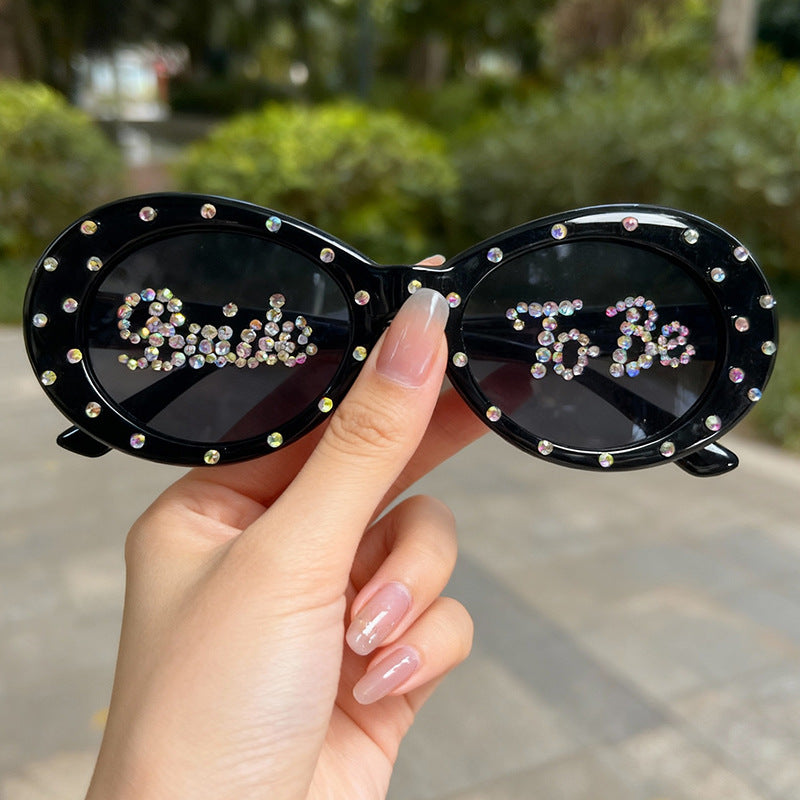 Rhinestone-Embellished Bridal Sunglasses Bowlift